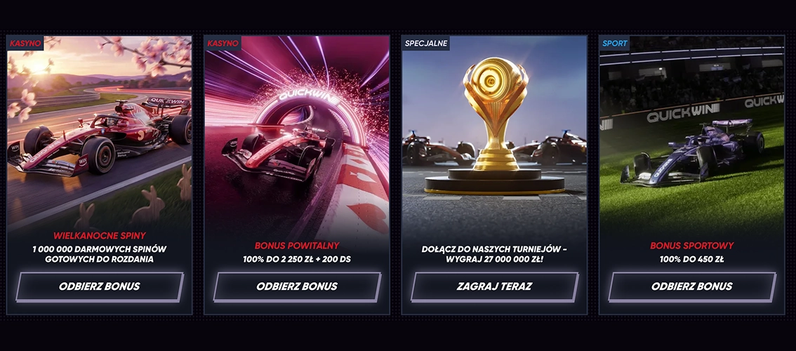 Quickwin Casino Bonus – aktualne promocje, kody i darmowe spiny